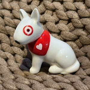 Valentine's Day Ceramic Target Bullseye Dog  nwt